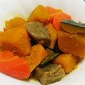 TodoMasami's cooksnap of when they made かぼちゃと人参と蒟蒻の煮物.