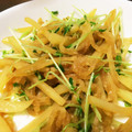 とのとん's cooksnap of when they made 大根の皮と豆苗のキンピラ風♡.