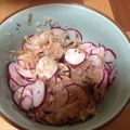 おチョコの黒ぢょか's cooksnap of when they made ラディッシュの生姜塩揉み～おかか和え.