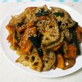 お芋とトマト's cooksnap of when they made レンコンと南瓜の甘酢きんぴら.