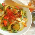 emy1014's cooksnap of when they made 焼き肉のたれで夏野菜丼.