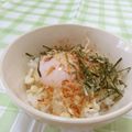 赤い電話's cooksnap of when they made 簡単★朝食におんたまのせご飯.