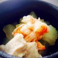 *うさーぎ*'s cooksnap of when they made 冬瓜と鶏、海老の炊き合わせ.
