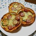結衣のお母ちゃん's cooksnap of when they made 餃子の皮で簡単ピザ☆.