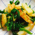 aya_0503's cooksnap of when they made ☆ﾋﾟｰﾏﾝとﾎﾟﾃﾄのｺﾝｿﾒ炒め☆.