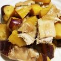 クックH4A7UH☆'s cooksnap of when they made さつまいもと鶏ももの照り蒸し.