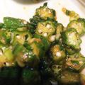 0aoba0's cooksnap of when they made オクラと紫蘇のにんにく生姜醤油.