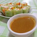赤い電話's cooksnap of when they made 超簡単！生春巻きのピリ辛ゴマダレ.