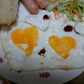 たべたべこ's cooksnap of when they made ＊バレンタイン＊ハートな目玉焼き♡.