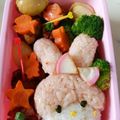 ももわみ's cooksnap of when they made マイメロちゃん♬キャラ弁♪.