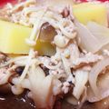 たかみん７７'s cooksnap of when they made 玉ねぎとじゃが芋 挽き肉の味噌煮込み♪.