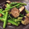jununu's cooksnap of when they made 茄子とアスパラの甘辛♡.