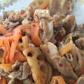 maruami's cooksnap of when they made 簡単！根菜と豚コマ肉の炒め煮.
