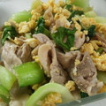 kokakokko's cooksnap of when they made 豚肉と青梗菜のふんわり卵炒め.