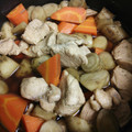 pukukoko's cooksnap of when they made 煮込むだけ♪ごぼうと人参と鶏肉の煮物♡.