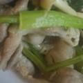 ＹＵＲＯ's cooksnap of when they made ウェイパーで簡単小松菜と豚肉炒め.