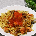 すふぃ's cooksnap of when they made キノコとサーモンの和風パスタ.