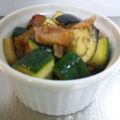 和芥子's cooksnap of when they made ナスとズッキーニのペペロンチーノ炒め.
