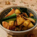 cookgene's cooksnap of when they made さつま芋秋鮭カレーマヨソースあえ.