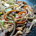 Natsutach's cooksnap of when they made ごはんに合う♪牛肉とごぼうの卵とじ.