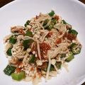 きんさんぎんさん's cooksnap of when they made 簡単5分 えのきとオクラの梅肉和え.
