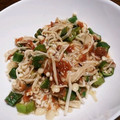 きんさんぎんさん's cooksnap of when they made 簡単5分 えのきとオクラの梅肉和え.