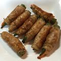 smilesachi's cooksnap of when they made オクラと人参の肉巻き.