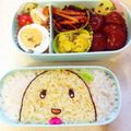 rienchu's cooksnap of when they made 手抜きふなっしーキャラ弁.