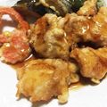 mym1055's cooksnap of when they made 鶏むね肉の天ぷら(とり天)◆甘酢あんかけ.