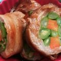 ☆ともともちゃん☆'s cooksnap of when they made 豚バラ肉で♪インゲン＆人参巻き.