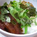 MEGuREEN's cooksnap of when they made まぐろの漬けネバネバばくだん丼☆.