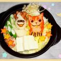 ３匹の大ぶたママ's cooksnap of when they made 大根おろしアート＊妖怪ウォッチのデコ鍋.