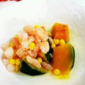 SP♪'s cooksnap of when they made かぼちゃのえびコーンあんかけ.