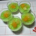 クック1PU8O5☆'s cooksnap of when they made ミルクプリン&メロンのキラキラゼリー.