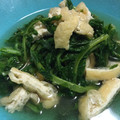 チャックねこ☆'s cooksnap of when they made 大根の間引き菜とお揚げの炊いたん.