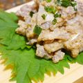 yoco152's cooksnap of when they made ゴマ味噌だれで食べる鯵のたたき.