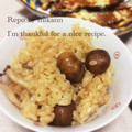 GoGo島みかん's cooksnap of when they made 甘栗の栗ご飯✿.