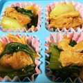 ayQ28's cooksnap of when they made 青梗菜とうす揚げの胡麻和え！お弁当にも.
