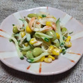 ももＺ's cooksnap of when they made 簡単＊かにかまとちくわの彩りマヨサラダ.