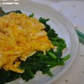 はるたけのこ's cooksnap of when they made ほうれん草にたまごチリをのっけて。。。.