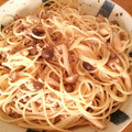 クックS3JW2V☆'s cooksnap of when they made 挽き肉ときのこの和風パスタ.
