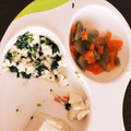 グランティラノス's cooksnap of when they made 離乳食中期後期 簡単 ほうれん草の白和え.
