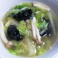 頼羅▽･ω･▽'s cooksnap of when they made 白菜☆たっぷり白菜の春雨スープ.