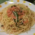 ゆりラックマ。's cooksnap of when they made 水菜と桜海老の春パスタ.