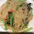 湘南アキコ's cooksnap of when they made 桜えびと小松菜のペペロンチーノ☆.
