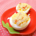 赤い電話's cooksnap of when they made ゆで卵のかにかまマヨチーズ焼き.