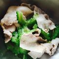 kaokaofood's cooksnap of when they made 豚しゃぶとゴーヤの醤油麹和え.