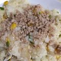 真愛ママ's cooksnap of when they made 甘辛そぼろのあんかけチャーハン.