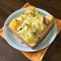 あおの助's cooksnap of when they made 生フルーツチーズトースト(。-`ω´-).