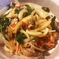 はなつこなつこ's cooksnap of when they made ぱぱっと✦さんまのバジル(ガパオ)炒め.